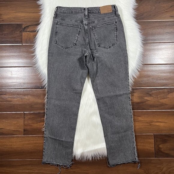 Madewell Size 25 Petite‎ Black Cosner Wash Perfect Vintage Denim Jeans NB058 - Picture 8 of 10
